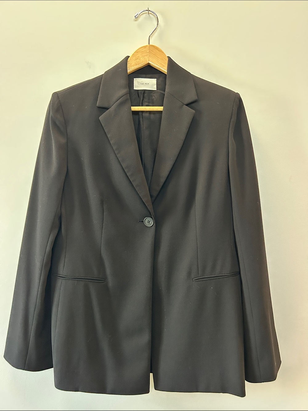 The Row Black Single-Button Tailored Blazer